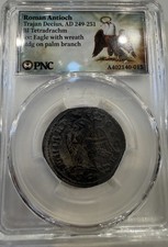 Roman Antioch Trajan Decius Billon Tetradrachm 249-251 AD Eagle Wreath picture