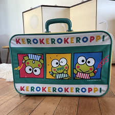 Vintage 1993 Sanrio Keroppi Suitcase Travel Case Luggage Made In Taiwan picture