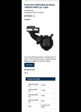 Pump And LWCO Manual Reset, 150S-Bm With C.B. Label Brand New 817-02407-000 picture