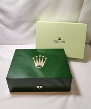 ROLEX WOODEN 10 SLOT BOX STORAGE GREEN picture