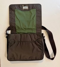 KNOMO London Leather & Canvas Laptop Messenger Bag (Fits 15