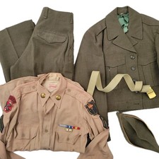 Original WWII US Mens Army Corps Full Army Wool Uniform 1951  picture