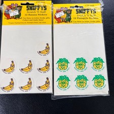 Vintage Sniffys Scratch N Sniff Stickers Banana Pineapple Creative Teaching Pres picture