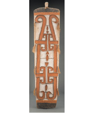 Authentic Large Asmat Painted Wood Shield – Tribal Art from Papua, Indonesia picture