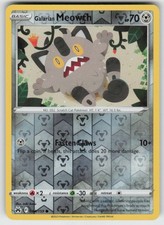 PO-01 Reverse Holo Galarian Meowth 084/159 Common Crown Zenith picture