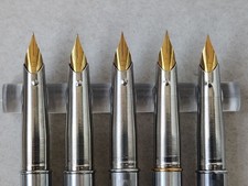 Paidi Vintage Chinese Fountain Pen, All-Steel Chrome Finish, 30 years Stock picture
