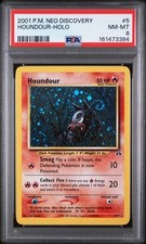 Pokemon 2001 Neo Discovery holo Houndour 5/75 PSA 8 NM-MT 5 Vintage w/ swirl picture