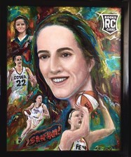 Most Awesome Original Caitlin Clark  oil Painting, Indiana Fever #22 picture