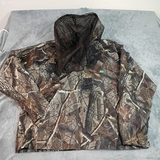 Bug Tamer Camo Mesh Hunting Jacket Mens Large Full Zip Hooded Veil Made in USA picture