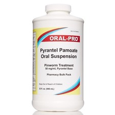 Oral Pro Pyrantel Pamoate Oral Suspension 50mg/mL  Pinworm Treatment  32 Oz picture