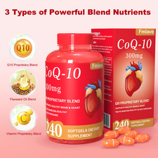 CoQ-10 300mg 240 Softgels Coq10 Co Q10 Coenzyme Heart Support NON GMO  picture