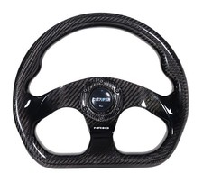 NRG for Carbon Fiber Steering Wheel (320mm) Flat Bottom w/Shiny Black Carbon picture