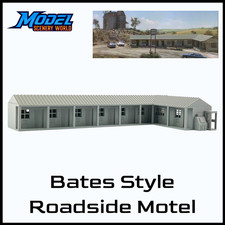 N Scale 1:160 Bates Style Motel Roadside Hotel Building | Model Scenery World picture