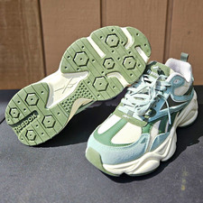 Reebok Royal Charge Y2K Chunky Green White Leather Run AR30246M Mens Sz  9.5 New picture
