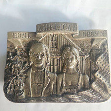 Vintage 1978 Capt Hawks Sky Patrol American Home Grown Belt Buckle Parody NOS picture