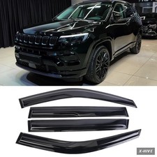 Rain Guards Tape-On Window Vent Visor Fit 2017-2023 Jeep Compass Window Wind picture