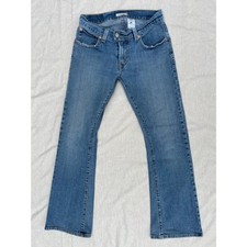 Vintage Y2K Levi's 542 Low Flare Jeans Size 12M Medium Wash Distress Flap Pocket picture