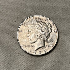 1934 (P) Peace Silver Dollar 90% - Extra Fine - Philadelphia Mint #JM69 picture