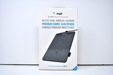 Tylt Fast Charge Dual Wireless Charger Charging Mat - Gray picture