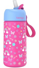 Bentgo Insulated Stainless Steel Kids Water Bottle 14oz Straw Leak-Proof Rainbow picture