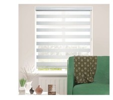 Pack Of 5 ShadesU Custom Cut Size Zebra Blinds for Windows Indoor (Non Cordless picture