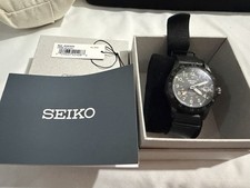 Seiko SSK025 Automatic GMT 100m Black Dial Leather Strap 42.5mm Box Manual picture