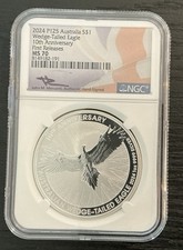 2024 P125 Australia Wedge-Tailed Eagle 10th Ann FR NGC MS70 Mercanti - Signed picture