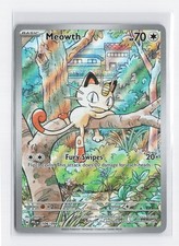 Meowth 106/094 Illustration Rare Phantasmal Flames Pokemon Holo Near Mint picture