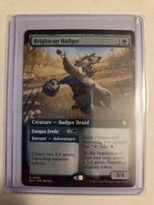 MTG Brightcap Badger #0062 Extended Art Rare Commander: Bloomburrow picture