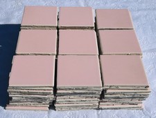 BEAUTIFUL LOT OF 100 VINTAGE MCM PINK PACIFIC TILE 4.25 INCH PIECES WITH BONUS picture
