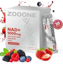 ZOOONE NR1000 NAD+ Drink Mix Berry Flavor Energy & Skin Support Supplement 30ct picture