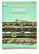 Johann Sebastian Bach Sonatas IV, V, VI, and VII for Flute and Piano Vol II PB picture
