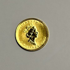 1999 Canadian $5 Maple Leaf; Elizabeth II; 1/10 Oz; .9999 Gold Coin Proof; 24K picture