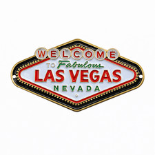 Las Vegas Welcome Sign Walking Staff Medallion picture