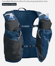Camelbak Women’s Ultra Pro Running Hydration Vest Extra Small Navy/Silver 34oz picture