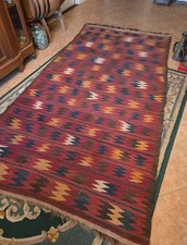 Antique Per'sian Flat Weave Vegetable Dye  Rug Kilim Tribal Carpet 10x5 picture