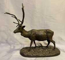 Antique Nicholas Müller N.Y. No 536 Spelter Stag Deer Figurine/Clock Topper picture
