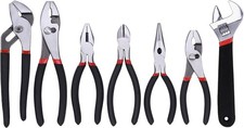 7-piece pliers and wrench set, includes “ adjustable wrench, ” dipped handles picture