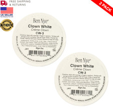 [2Pack] Ben Nye Clown White CW3 Theatrical Stage Makeup Creme Face Paint 3 oz picture