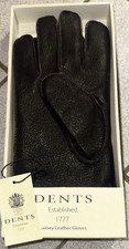 NWT/NIB DENTS Soft Sheep Leather Luxury Driving balck Gloves Mens M picture
