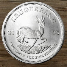2025 1 oz South Africa Krugerrand Silver Coin- Good Capsule Package picture