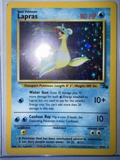 Pokémon TCG Lapras Fossil Holo Rare NM 10/62 picture