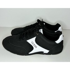 New Guess Los Angeles Mens Black White Low Top Sneakers Size 9M GMLANSEN2 picture