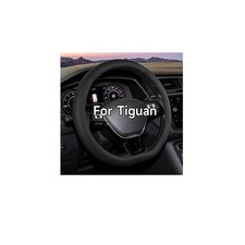OHHMNKK Flat Bottom Steering Wheel Cover for VW Tiguan 2016-2025, Leather Non... picture