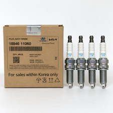4PCS Genuine OEM Hyundai Kia Iridium Spark Plugs 18846-11060 SILZKR6B11 picture