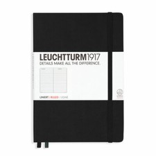 Leuchtturm 1917 Ruled Hardcover Lined Notebook in Black - A5 - NEW LT300612 picture