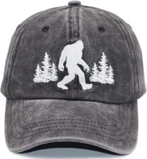 Unisex Bigfoot Denim Hat Adjustable Washed Dyed Cotton Dad Baseball Caps picture