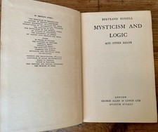 Bertrand Russell — Mysticism and Logic & Other Essays. Signed. Cloth London 1950 picture