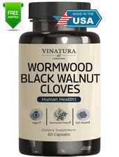 VINATURA Wormwood Black Walnut Clove Capsules - Cleanse, Detox, Intestinal Guard picture