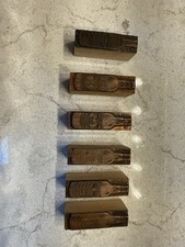 Vintage 1930-40s Copper Wine Bottle Printing Blocks Lot of 6 – MERITO & CA Wine picture